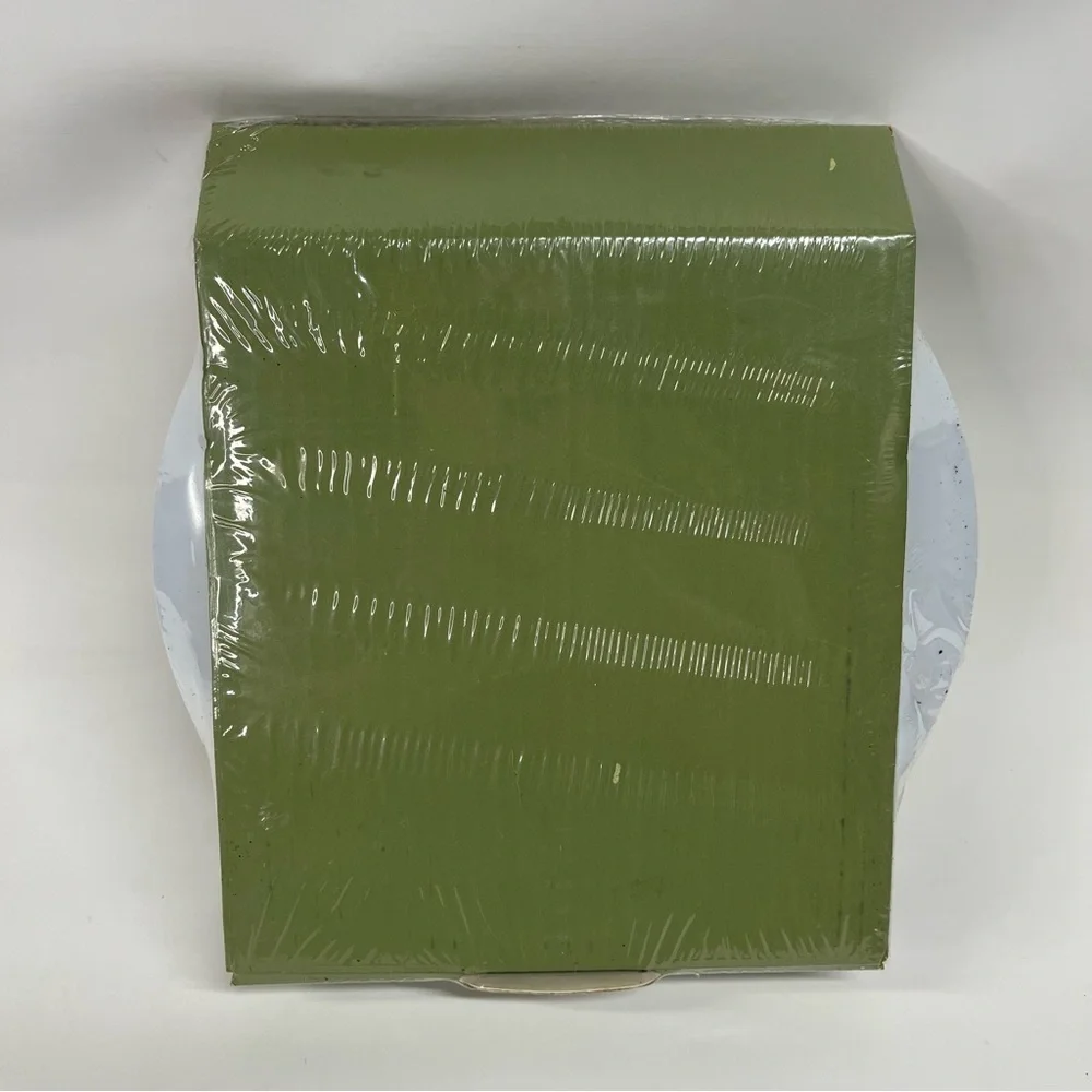 NWT Vintage Melamine Tidbit Tray MCM tiered avocado green midcentury Sheffield